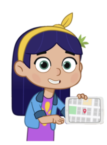 Alvas World Alva on her Tablet