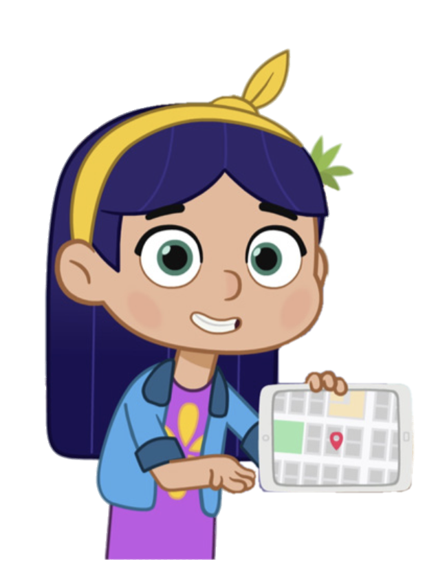 Alvas World Alva on her Tablet