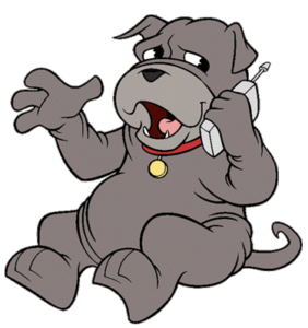 American Dragon Fu Dog on the Phone