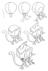 Ciro Nieli, france 3, super Robot Monkey Team Hyperforce Go, tv Nova,  robotboy, animal Figure, character, artwork, yellow, drawing