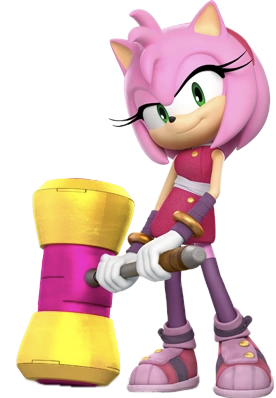 Check out this transparent Sonic Boom - Amy Rose with Hammer PNG image