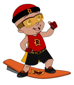 Mighty Raju Raju on Skateboard