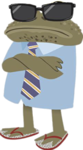 The Flamin Thongs Cool Frog