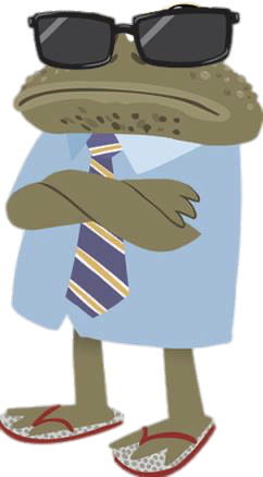 The Flamin Thongs Cool Frog