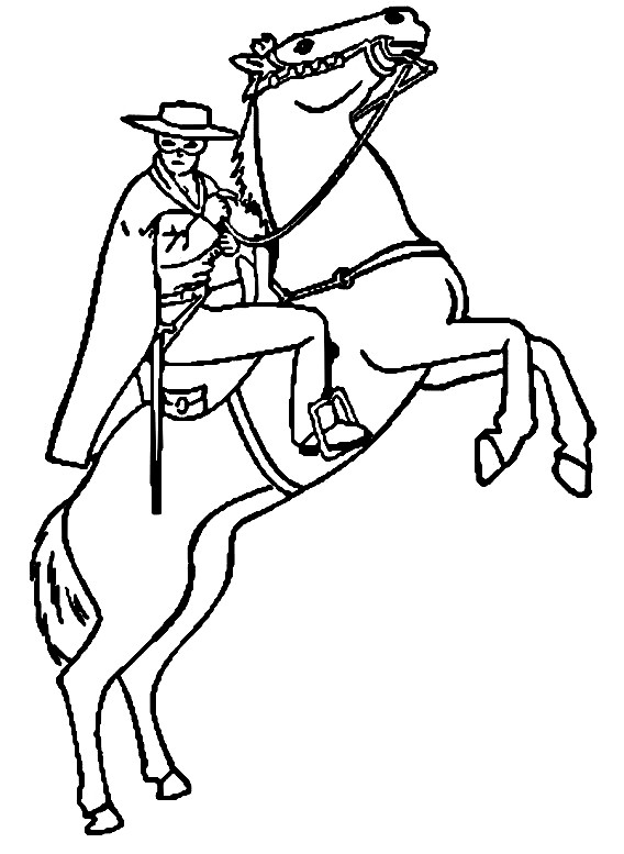 zorro horse drawing