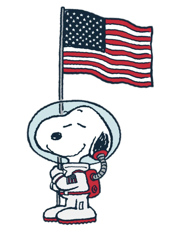 Snoopy in Space – Snoopy with American Flag
