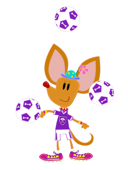 Footy Pups – Geraldine Juggling – PNG image