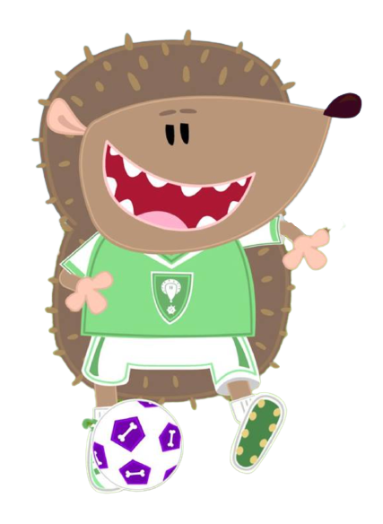 Footy Pups – Hedgehog – PNG image