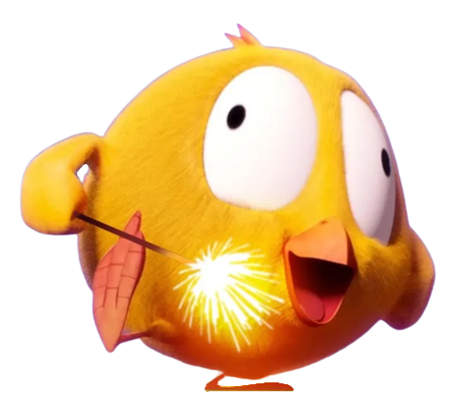 Where is Chicky? – Fireworks – PNG image