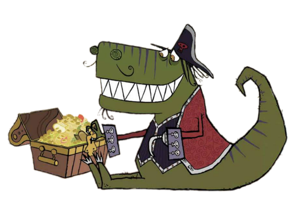 Captain Flinn and the Pirate Dinosaurs – T Rex Treasure – PNG Image