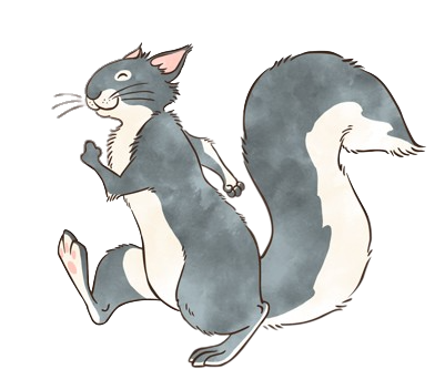 Guess How Much I Love You – Happy Grey Squirrel – PNG Image