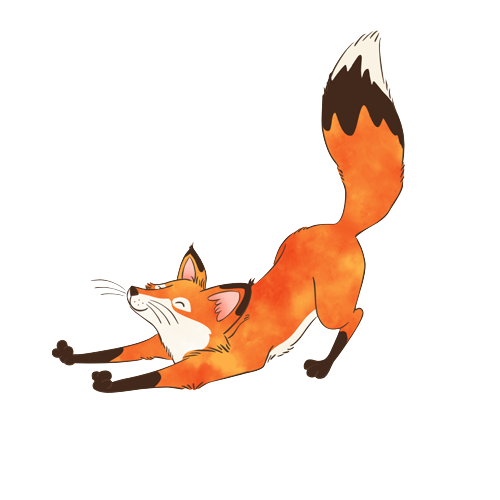 Guess How Much I Love You – Little Red Fox Stretching – PNG Image
