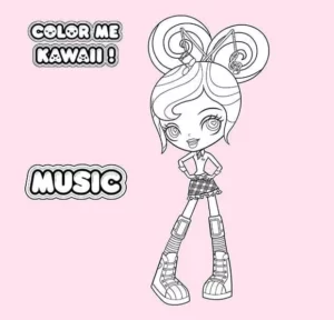 Kuu Kuu Harajuku – Music – Colouring Page