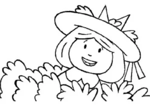 Madeline – Happy Madeline – Colouring Page