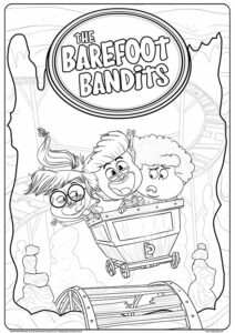 The Barefoot Bandits – Adventure – Colouring Page