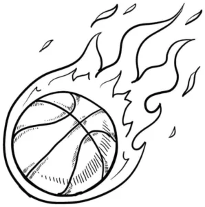 Basket Fever – Superfast Ball – Colouring Page