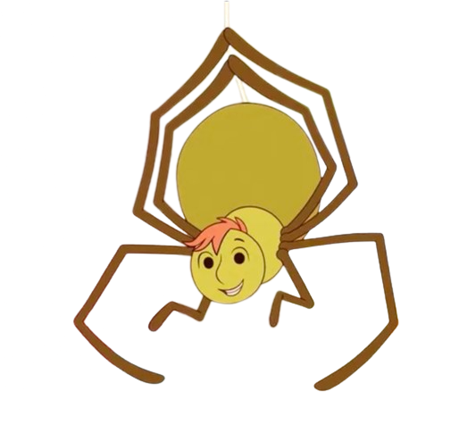 Bug Diaries – Upside Down Spider – PNG Image