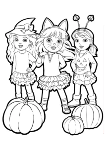 Dora and Friends – Halloween – Colouring Page