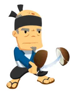 Fruit Ninja Sensei Cutting Coconut