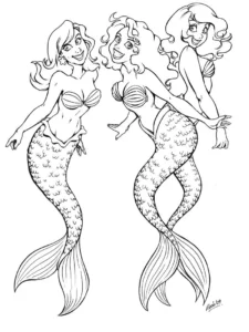 H2O Mermaid Adventures – Mermaids – Colouring Page