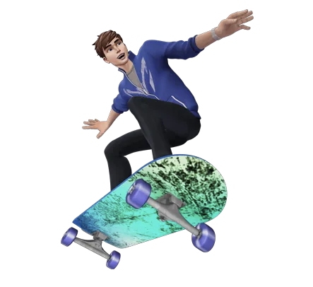 Max Steel – Josh McGrath on Skateboard – PNG Image