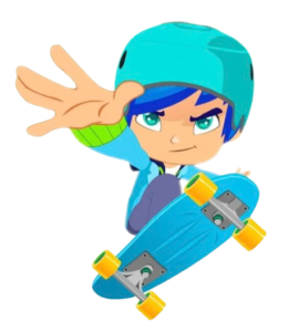 Piny Sam on Skateboard