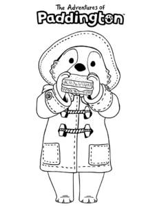 The Adventures of Paddington – Sandwich – Colouring Page