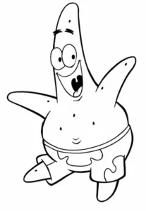 The Patrick Star Show – Happy Patrick Star – Colouring Page
