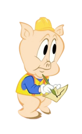 Bugs Bunny Builders – Porky Pig – PNG Image