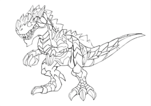 Dinofroz – Tom T-Rex – Colouring Page