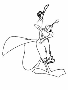 Duck Dodgers – Space Hero – Colouring Page