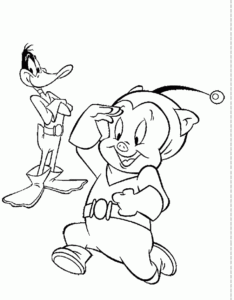 Duck Dodgers – The Eager Young Space Cadet – Colouring Page