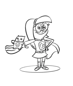 Hamster & Gretel – Superheroes – Colouring Page