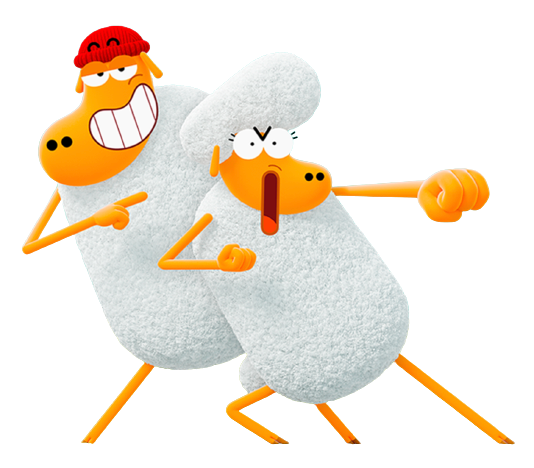 Karate Sheep – Trico and Wanda – PNG Image