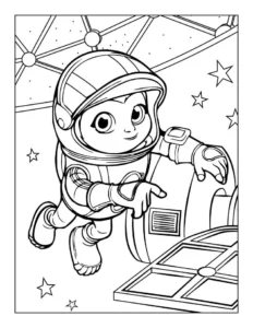 Ridley Jones – Peaches – Colouring Page