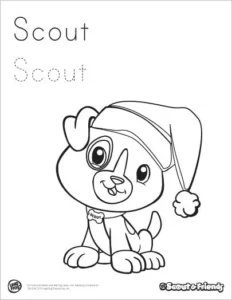 Scout & Friends – Scout – Colouring Page