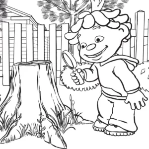 Sid the Science Kid – In the Garden – Colouring Page