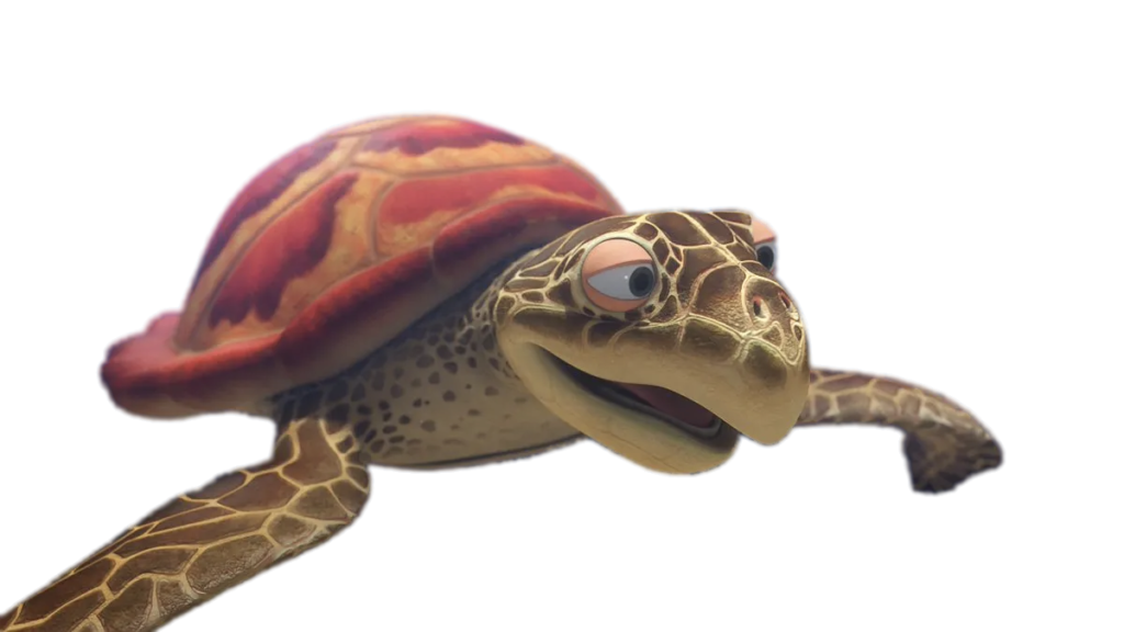 Splash and Bubbles – Flo the Sea Turtle – PNG Image