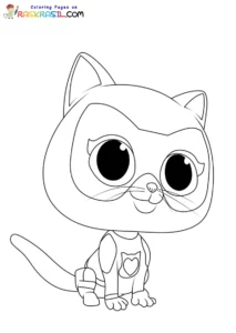 Super Kitties – Bitsy – Colouring Page