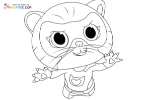 Super Kitties – Ginny – Colouring Page