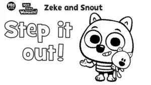 Work It Out Wombats! – Zeke and Snout – Colouring Page