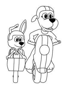 Go Dog Go! – Tag and Scooch Pooch – Colouring Page