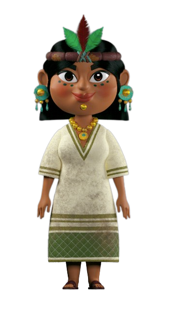 Maya and the Three – Female Villager – PNG Image