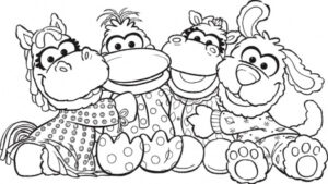 Pajanimals – Cute Friends – Colouring Page