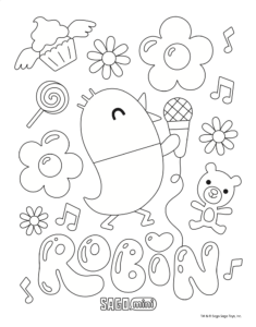 Sago Mini Friends – Robin – Colouring Page