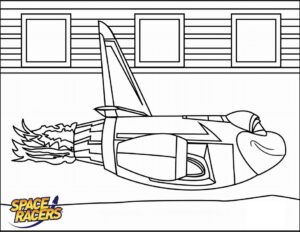 Space Racers – Eagle – Colouring Page