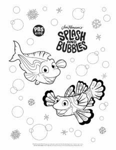 Splash and Bubbles – Fish Friends – Colouring Page