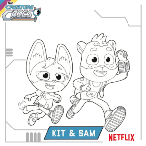 The Creature Cases – Sam and Kit – Colouring Page