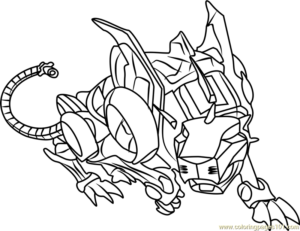 Voltron Legendary Defender – Red Lion – Colouring Page