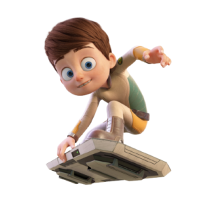 Astro Kid Willy on Hoverboard